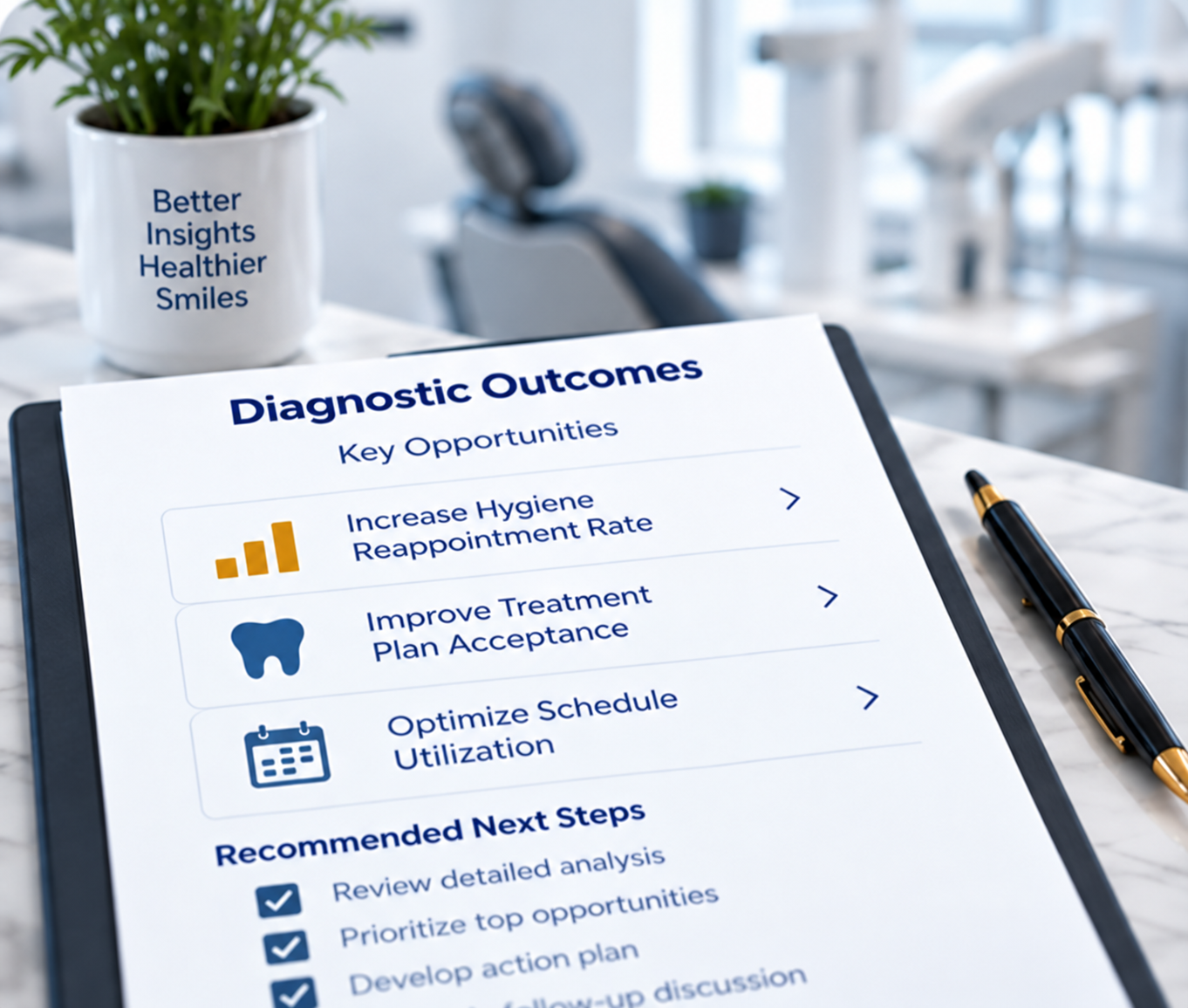 Diagnostic outcomes and recommended practice opportunities
